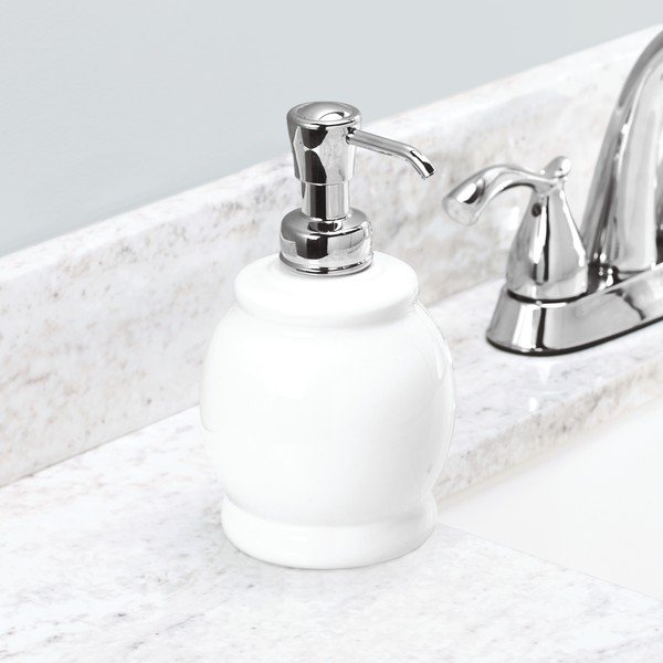 Dozator za sapun bijeli iDesign York, 440 ml-image-1