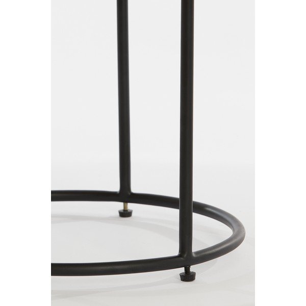 Kožni okrugli pomoćni stolići u setu od 2 kom ø 53 cm Jairo - Light & Living-image-1