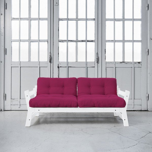 Sofa na razvlačenje Karup Step White / Pink-image-1