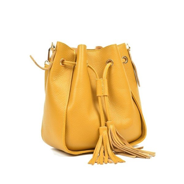 Žuta kožna torbica Carla Ferreri Jessie-image-3