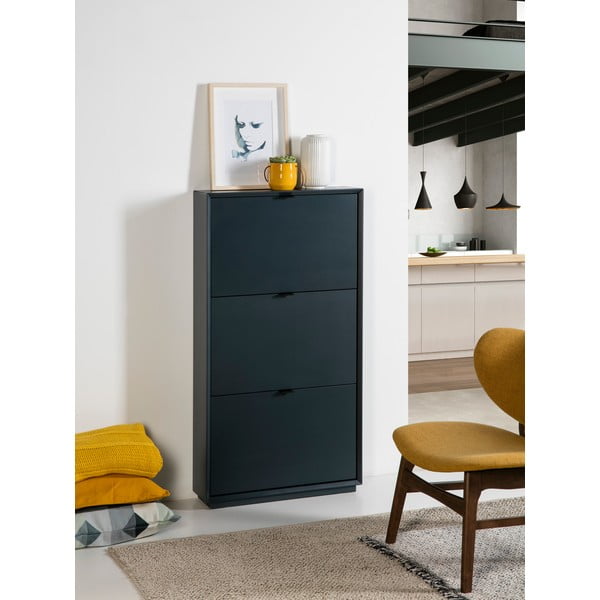 Benzinsko-plavi ormar za cipele s 3 ladicama Marckeric Luka-image-1