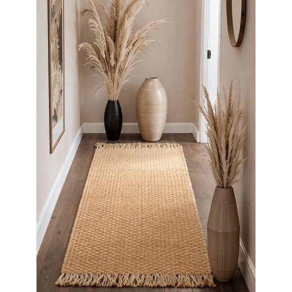 Ručno rađena jutena staza u prirodnoj boji 80x200 cm Fjord – Hanse Home-image-1