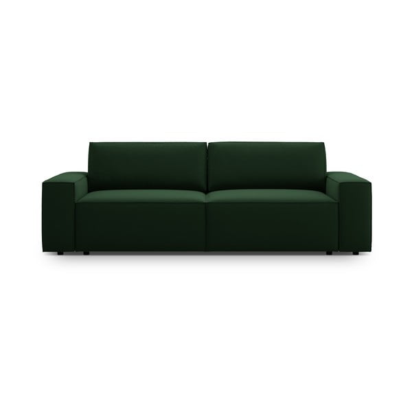 Tamno zelena baršunasti sklopiva/s prostorom za odlaganje sofa 247 cm Jodie – Micadoni 