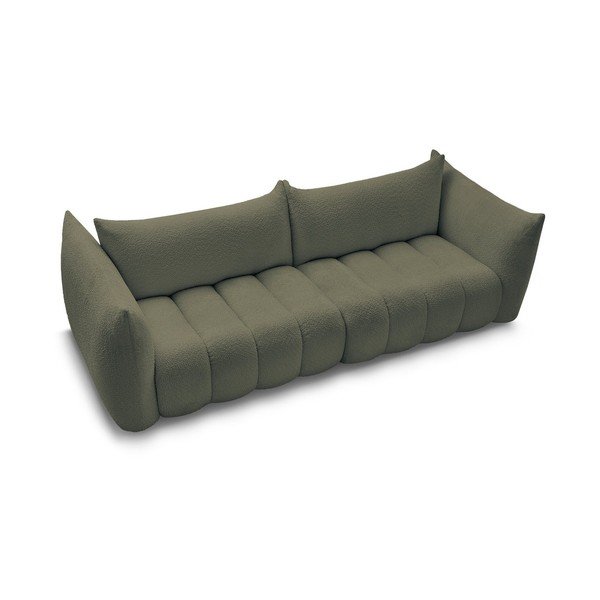 Zelena sofa od bouclé tkanine 286 cm Azra – Bobochic Paris-image-3