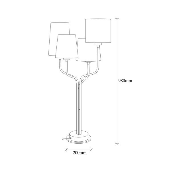 Bijela metalna stolna lampa s crvenim sjenilima Opviq svjetla Aposto-image-2