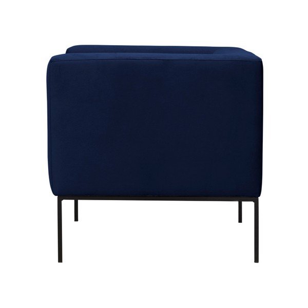 Tamnoplava baršunasta fotelja Windsor & Co Sofas Neptune-image-3