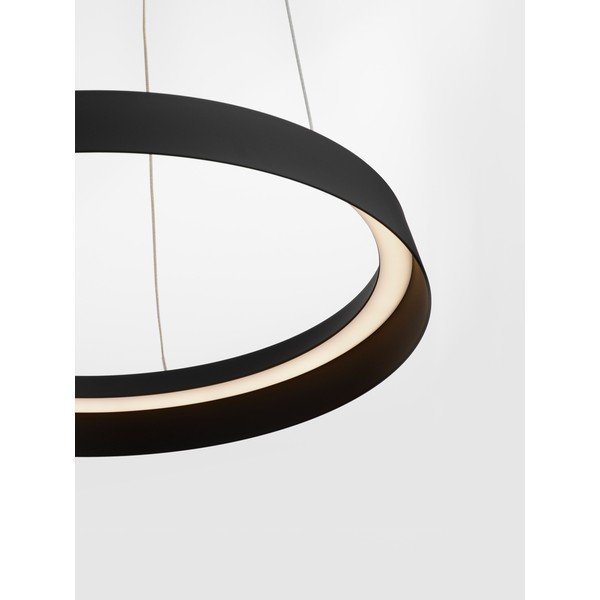 Mat crna LED viseća svjetiljka aluminijska s mogućnosti zatamnjivanja sa sjenilom od akrilnog stakla ø 45 cm Ormi – Nova Luce-image-2