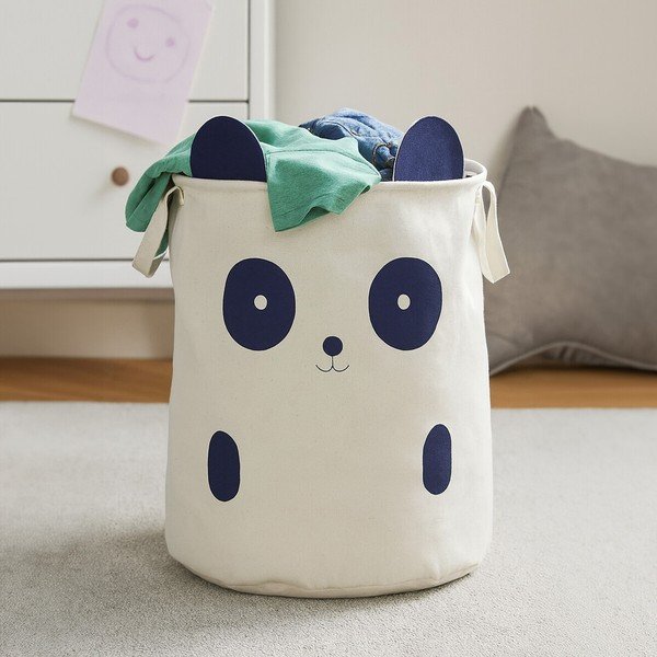 Bijela tekstilna dječja kutija za pohranu ø 38x48 cm Mimo Panda Face – Premier Housewares-image-2