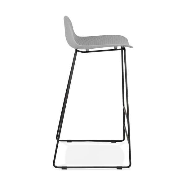 Sive bar stolica s crnim nogama Kokoon stkada, sedam visine 76 cm-image-3