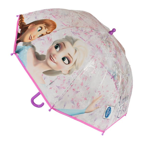 Dječji prozirni štapić kišobran Ambiance Anna And Elsa, ⌀ 71 cm