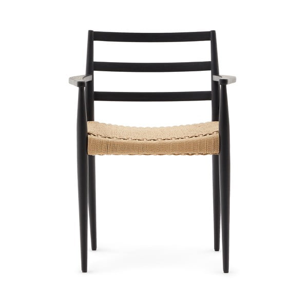 Crne/u prirodnoj boji blagovaonske stolice u setu 2 kom od punog hrasta Analy – Kave Home-image-4