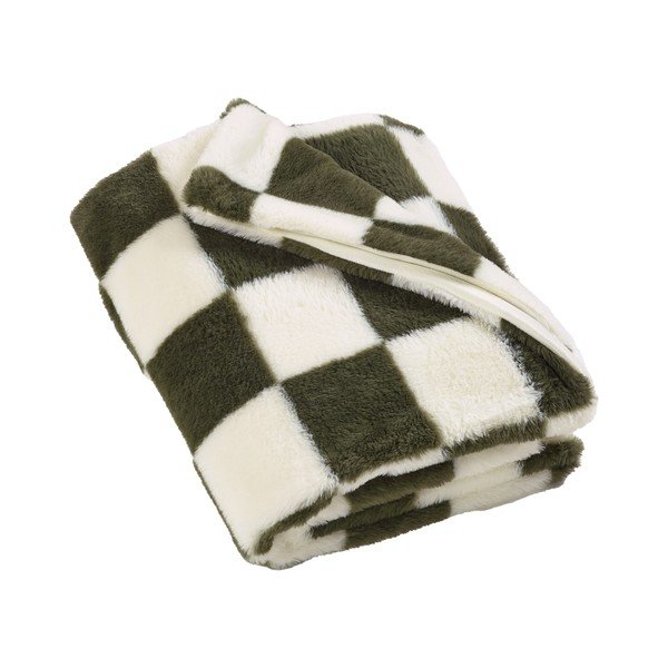 Bijela/zelena deka 130x170 cm Cosy Soft Checkerboard – Catherine Lansfield