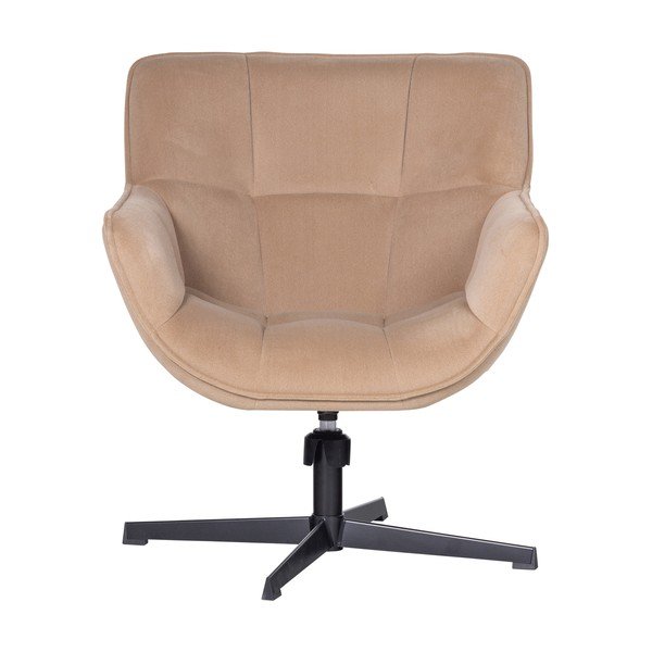 Bež okretna baršunasti fotelja Wibo – WOOOD-image-2