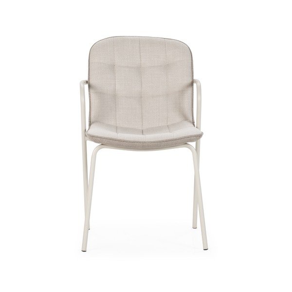 Bež podstavljena blagovaonska stolica s naslonima za ruke Angie – Marckeric-image-2