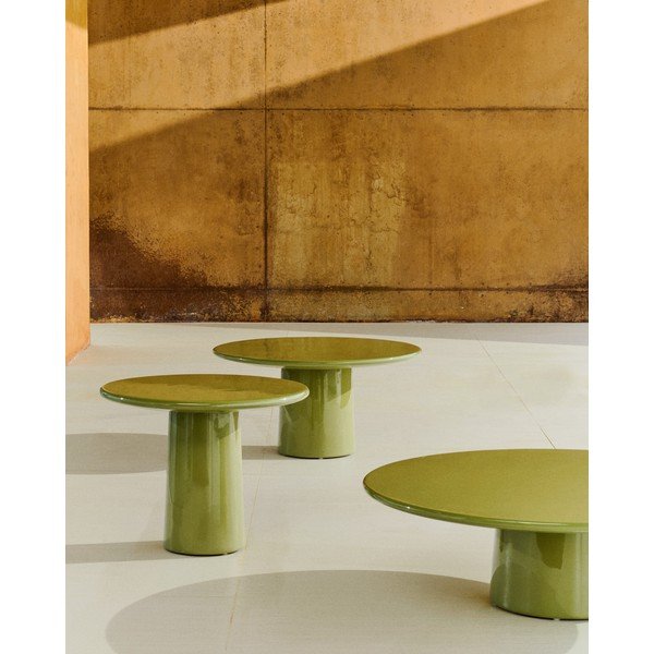 Okrugao vrtni stolić za kavu betonski ø 65 cm Albanella – Kave Home-image-2