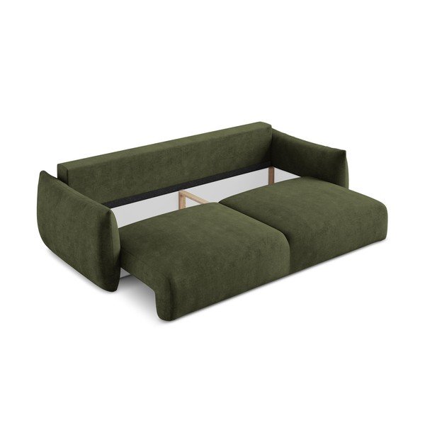 Zelena sklopiva sofa od šenila 230 cm Leila – Makamii-image-4