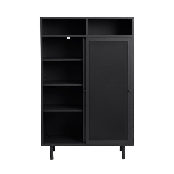 Crni metalni ormarić s kliznim vratima 90x140x40 cm Veep – Unique Furniture-image-4