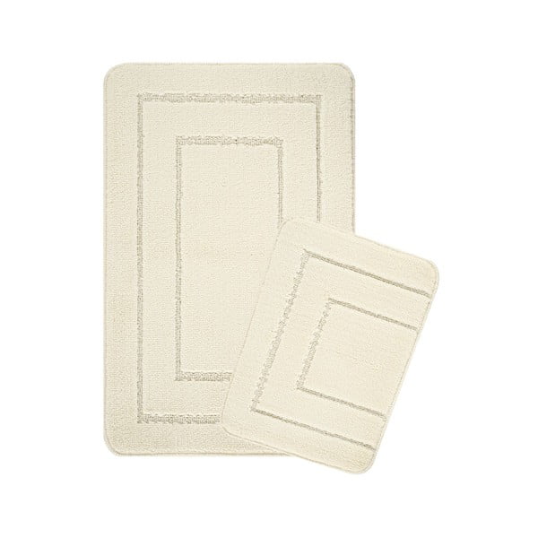 Krem kupaonske prostirke u setu 2 kom 50x80 cm Cerceve – Foutastic