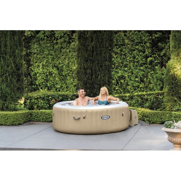 Masažni bazen na napuhavanje za 4 osobe ø 196 cm dubina 71 cm Bubble HWS – Intex-image-1