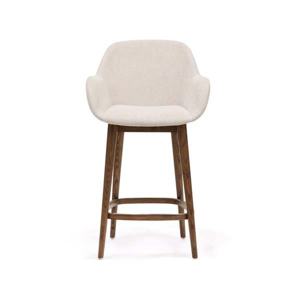 Bež podstavljena barska stolica s naslonima za ruke (visine sjedala 66 cm) Konna – Kave Home-image-2