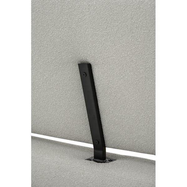 Svijetlo sivi tapecirani bračni krevet s podnicom 140x200 cm Odette – Scandic-image-1