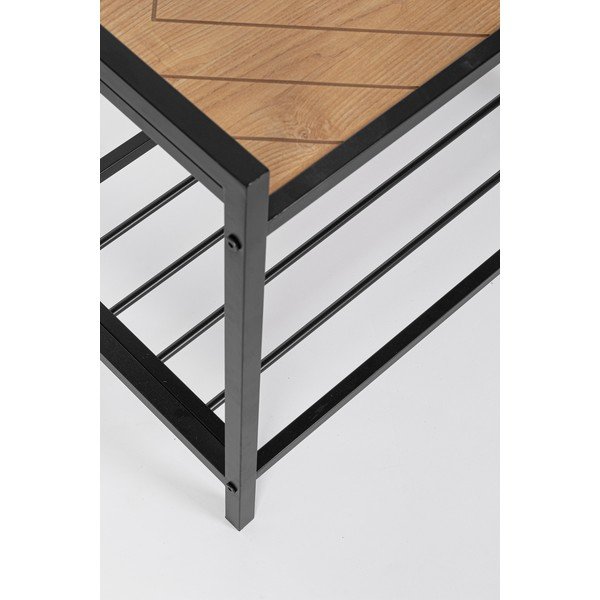 Crna/u prirodnoj boji metalna zidna vješalica s policom 64,5 cm Haldor – Yes Everyday-image-2