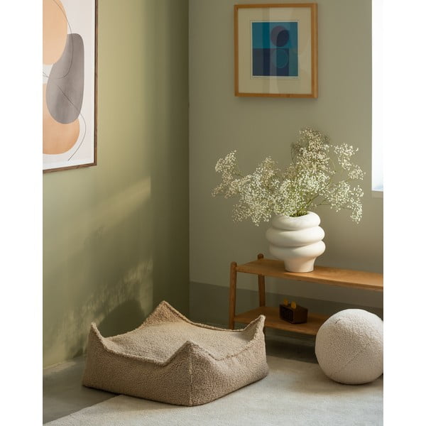 Svjetlo smeđa vreća za bebe od bouclé tkanine Square – Wigiwama-image-1