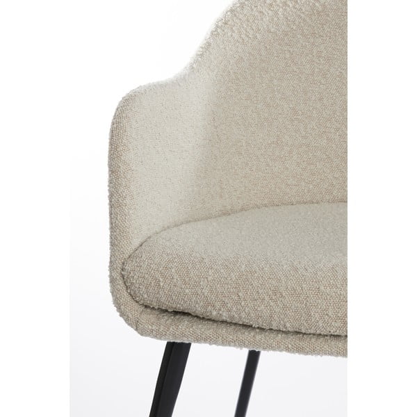 Krem podstavljena blagovaonska stolica s naslonima za ruke Leone – Light & Living-image-3