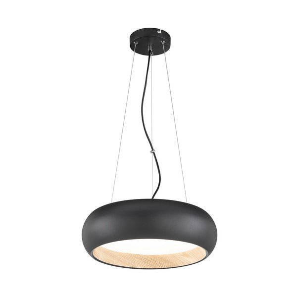 Crna LED viseća svjetiljka s mogućnosti zatamnjivanja s metalnim sjenilom ø 40 cm Wood – Fischer & Honsel