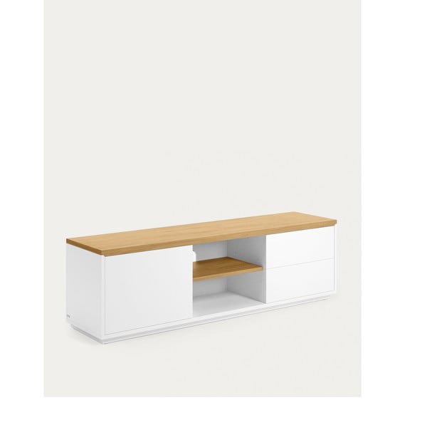 Bijela TV komoda u dekoru hrasta 150x44x36 cm Abilen – Kave Home-image-4