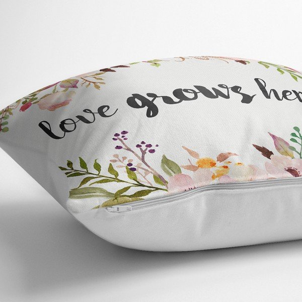 Pamučna ukrasna jastučnica Minimalist Cushion Covers Love Grows Here, 45 x 45 cm-image-1