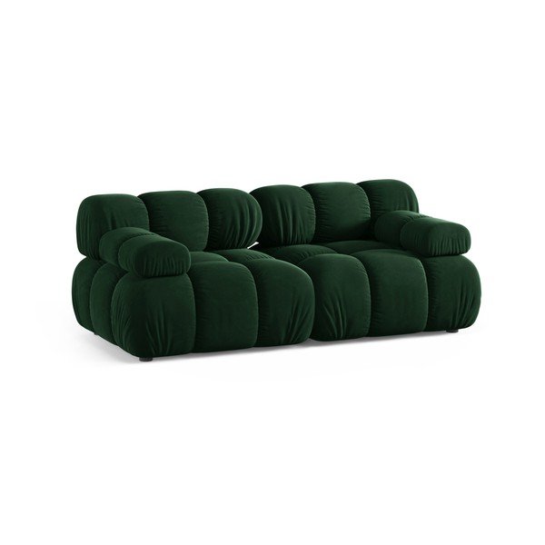 Tamno zelena baršunasti sofa 188 cm – Micadoni -image-1