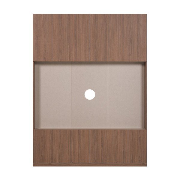 Modularni TV set u tamnoj prirodnoj boji 160x215 cm Build – WOOOD