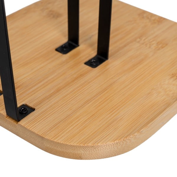 Crni/u prirodnoj boji metalni stalak za papirnate ručnike – Casa Selección-image-3