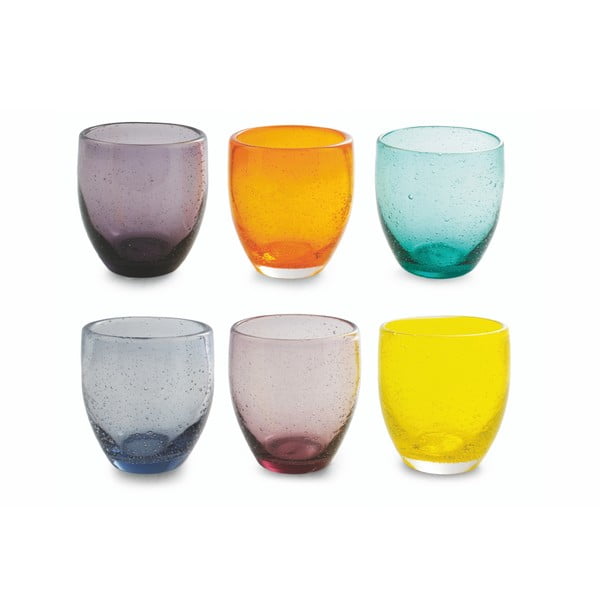 Set od 6 čaša u boji od puhanog stakla Villa d&#39;Este Cascina, 280 ml