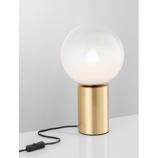 Bijela/u zlatnoj boji staklena stolna lampa (visina 35,5 cm) Vita – Nova Luce-image-2