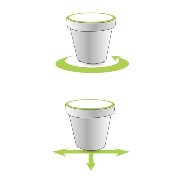 Sivo-zelena tegla Gardenico Metro Twist, ø 29,5 cm-image-1