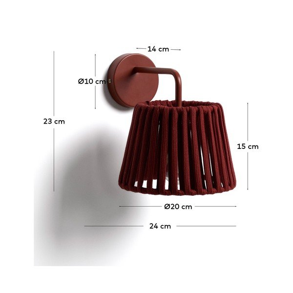 LED zidna vanjska svjetiljka sa solarnim panel (visina 23 cm) Aldet – Kave Home-image-4