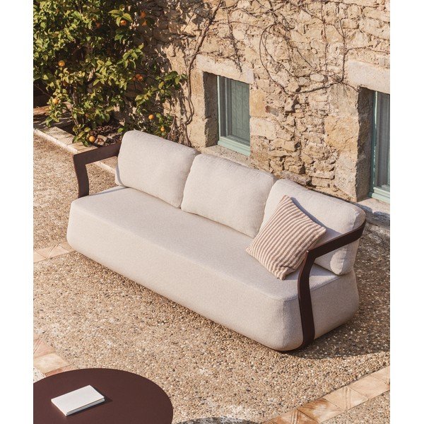 Smeđa/bež podstavljena vrtna sofa Tamaris – Kave Home-image-2