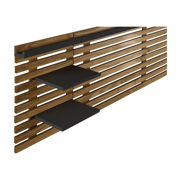 Crno/u prirodnoj boji uzglavlje od masivnog bora 240x62 cm Nidra – Marckeric-image-3