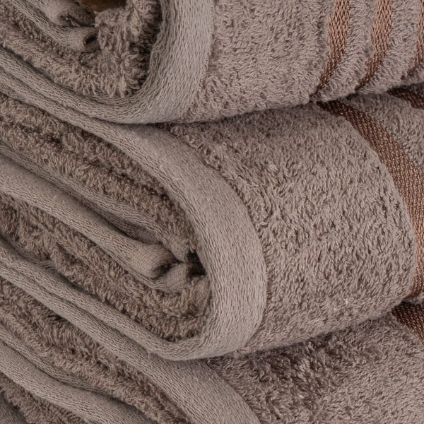 Smeđi pamučan ručnik od frotira 100x150 cm Simple – Casa Selección-image-3
