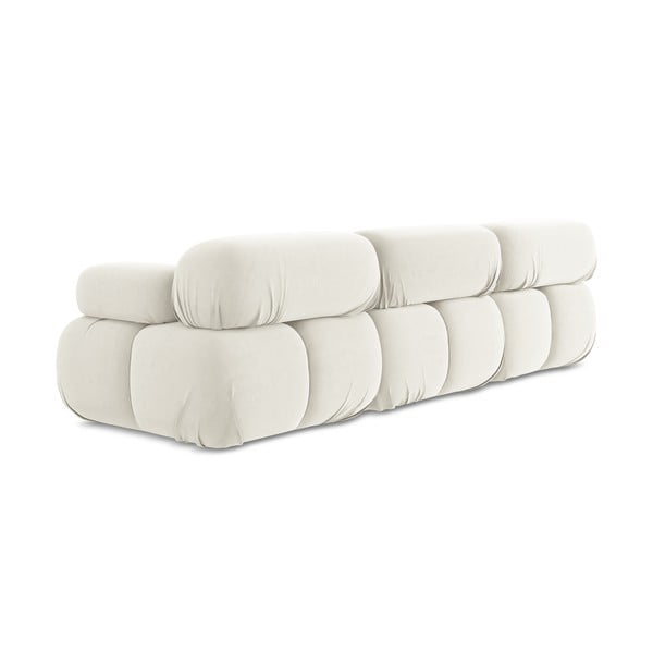 Bijela baršunasti sofa 285 cm Lokua – Makamii-image-4