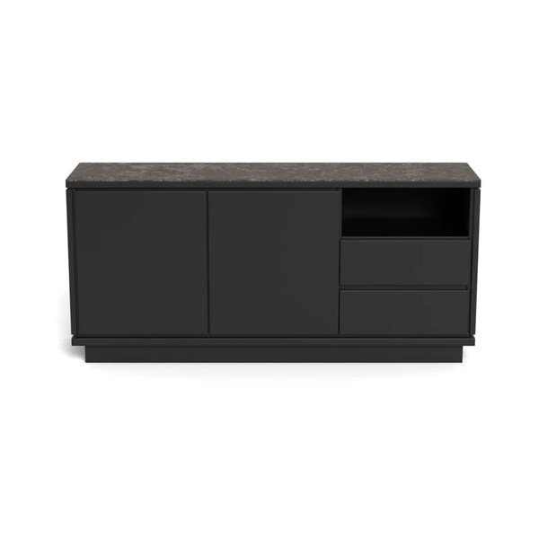 Crna komoda od MDF-a 160x75x40 cm Tribeca – Actona-image-3