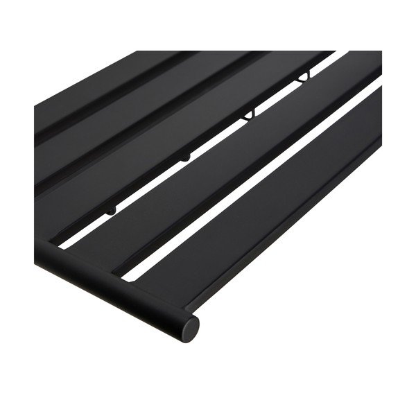 Crna metalna zidna vješalica s policom Fusion – Hübsch-image-2