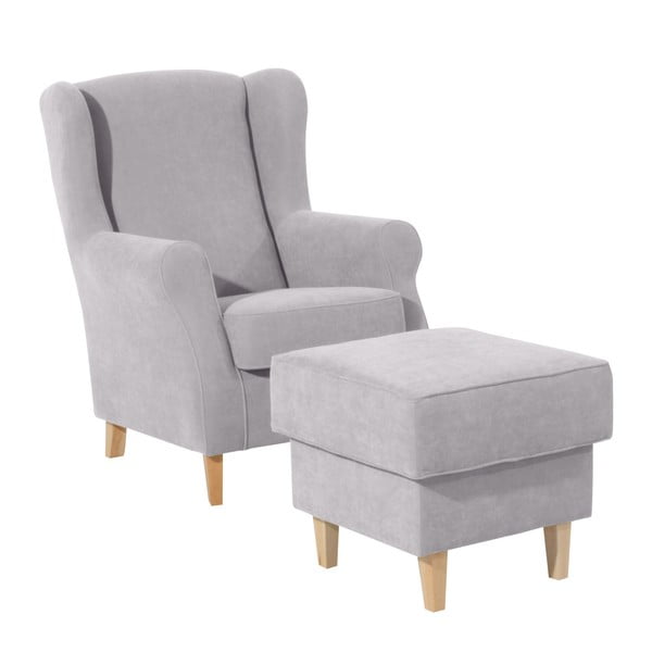 Svijetlosivi otoman Max Winzer Lorris-image-2