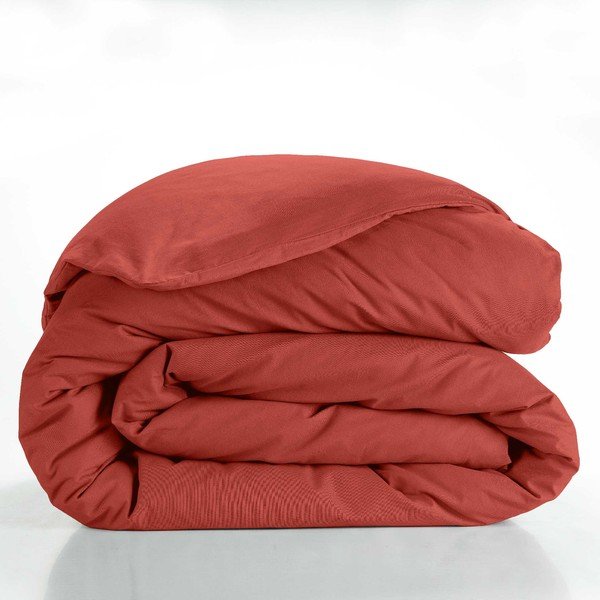 Ciglasta pamučna navlaka za poplun za bračni krevet/za produženi krevet 240x220 cm Lina – douceur d'intérieur