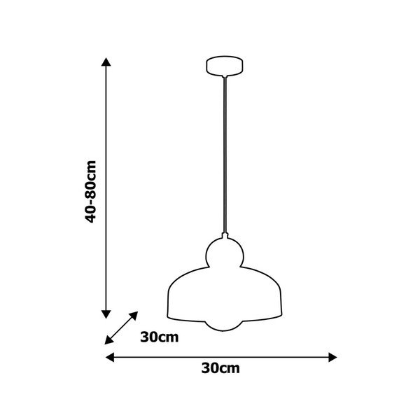 Bijela viseća svjetiljka Homemania Harald Uno-image-1
