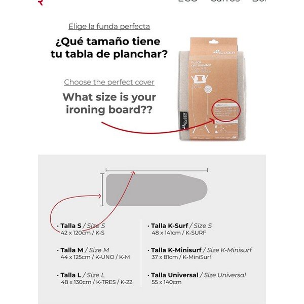 Navlaka za dasku za glačanje 140x55 cm Universal – Rolser-image-1