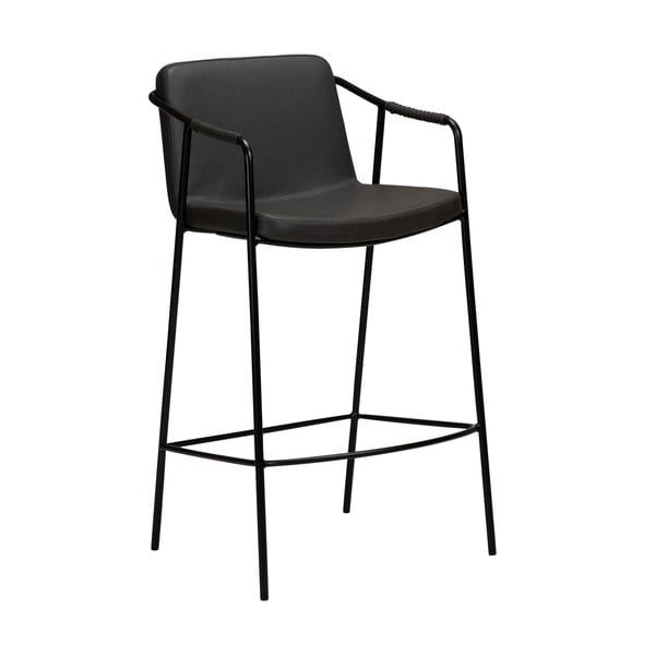 Sivi barski stolac od imitacije kože DAN-FORM Denmark Boto, visina 105 cm