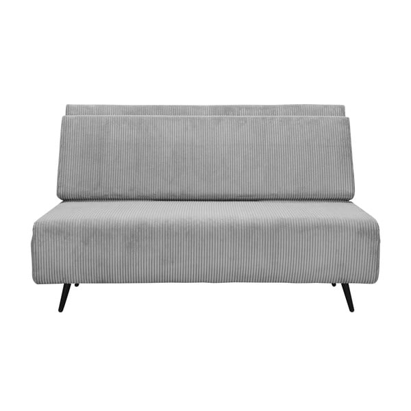 Svijetlo siva sklopiva sofa od samta 140 cm Mallory – Støraa